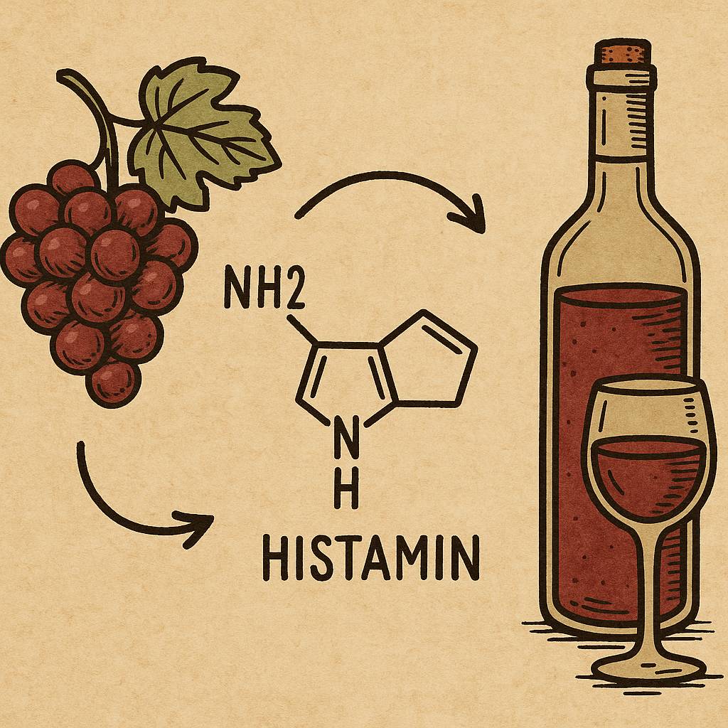 Histamin Wein und wie er dort hineingelangt