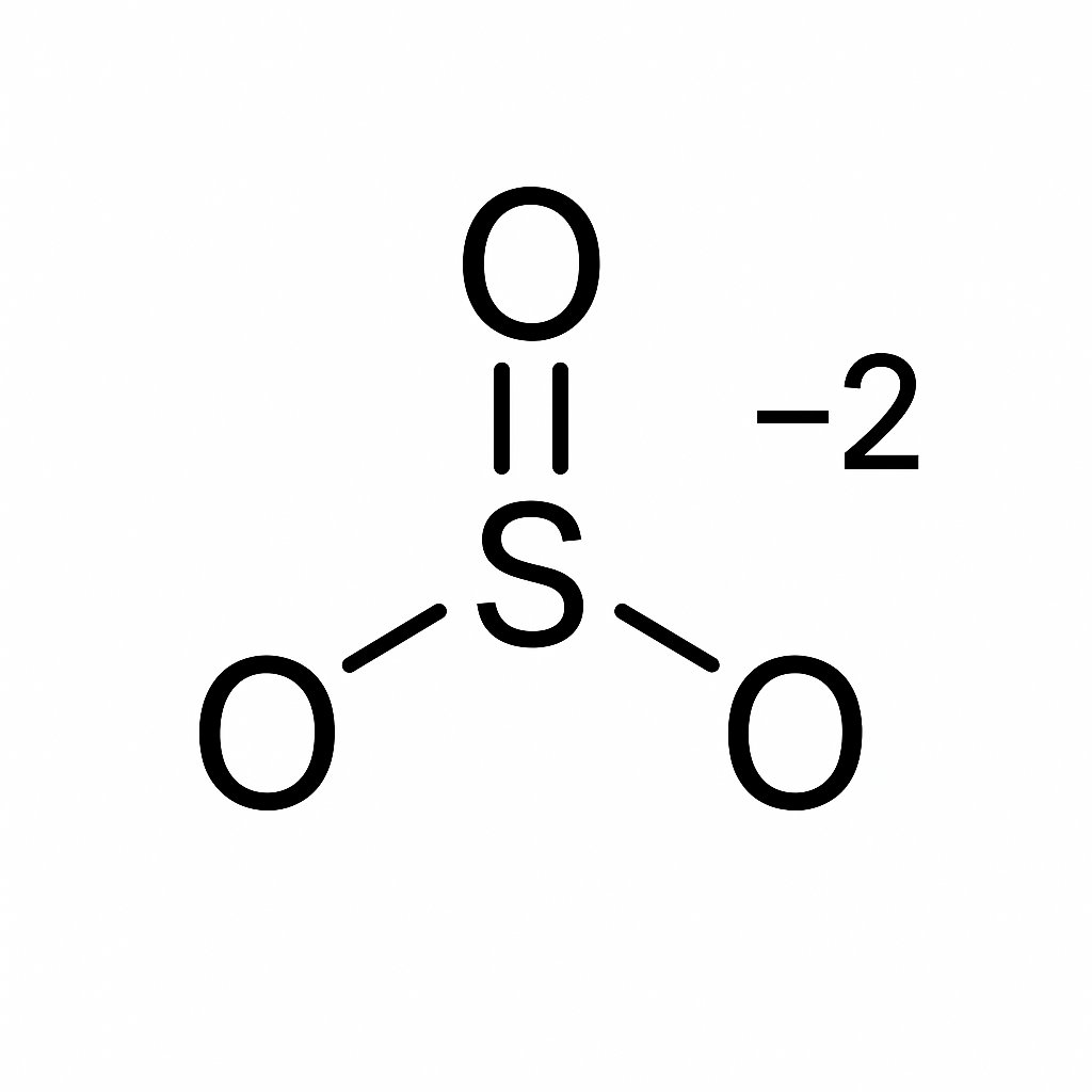 Chemische Struktur von Sulfite im Wein
