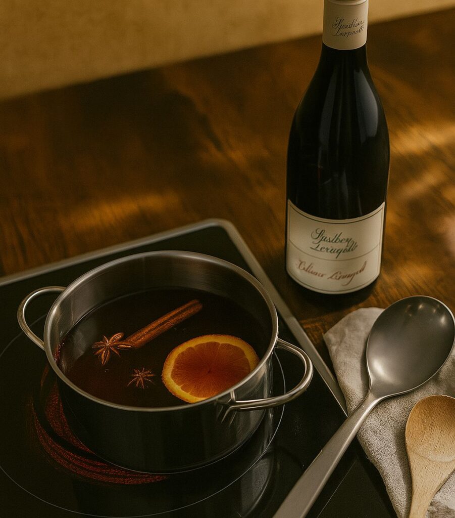 Rotwein zum Kochen von Fond