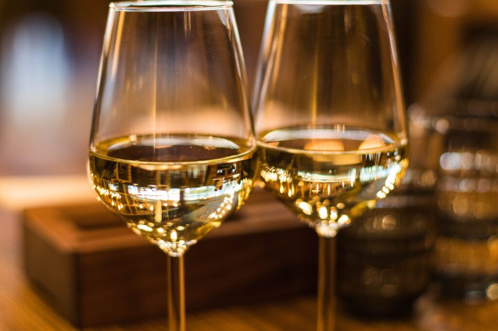 Histamin Weiß Wein Gläser